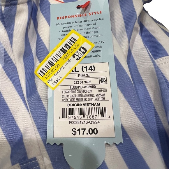 CAT & JACK GIRLS SWIMSUIT SIZE XL - Picture 7 of 7